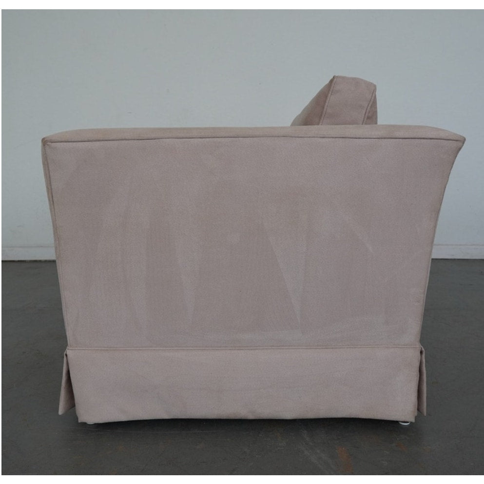 Vintage Drexel Heritage Skirted Suede Sofa