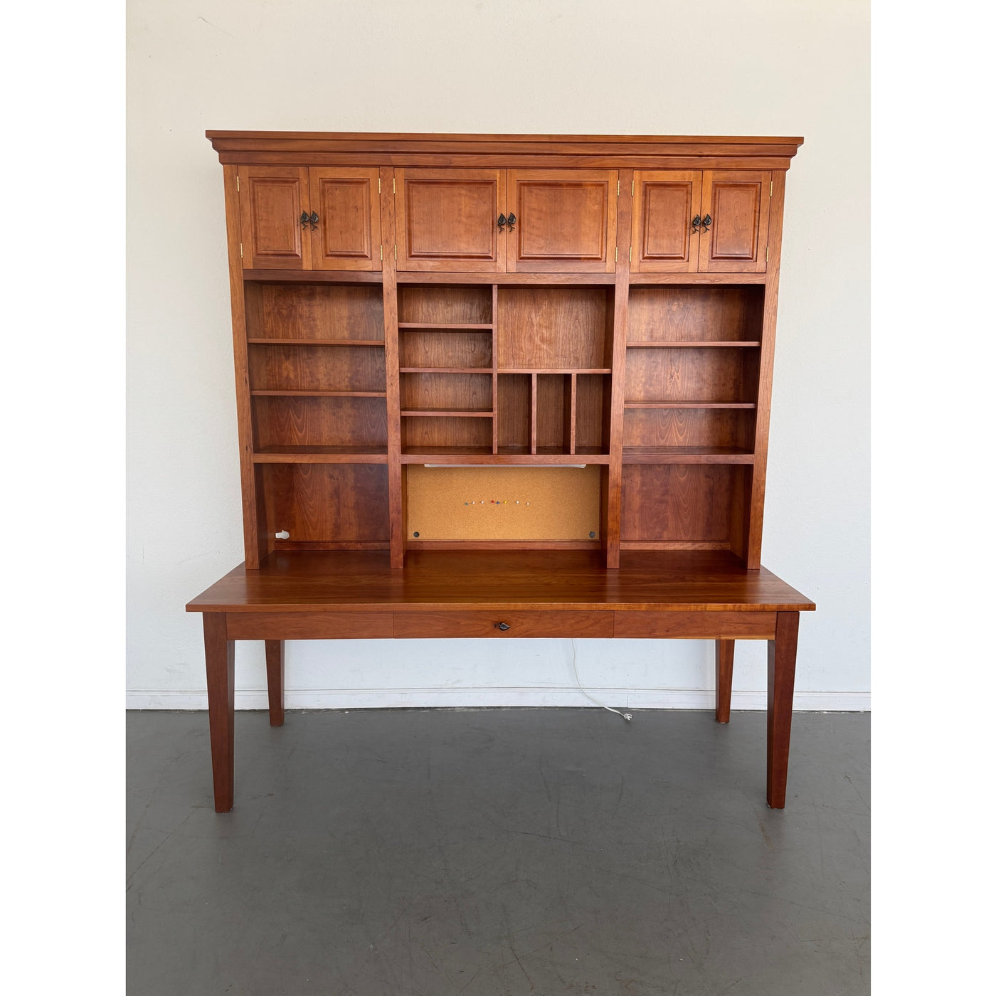 Homestead Heritage Solid Cherry Executive Hutch Desk