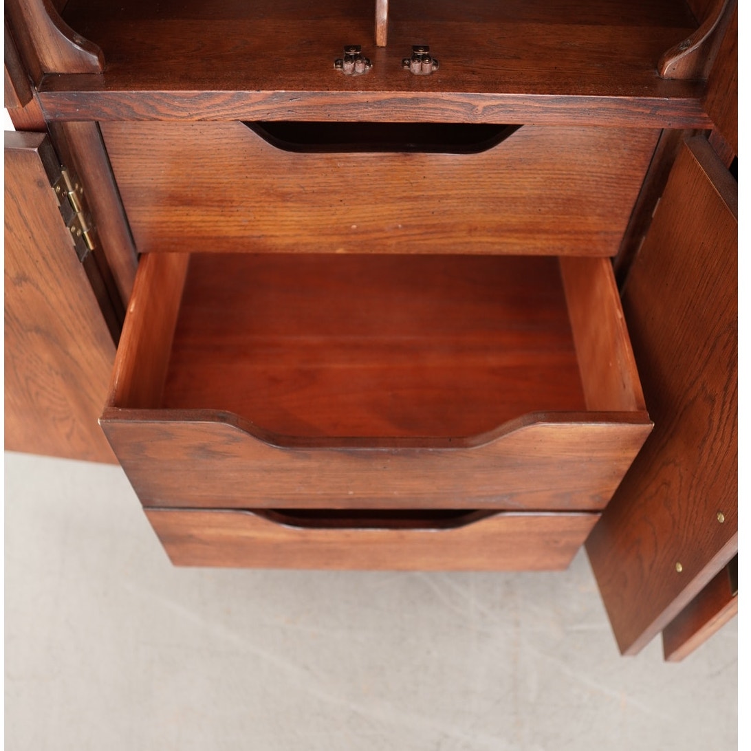 Vintage Henredon Scene One Armoire Cabinet (Set of 2)