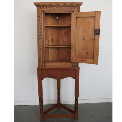 Antique Pine Corner Cabinet