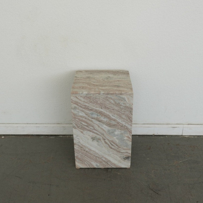 CB2 Tall Marble Side Table