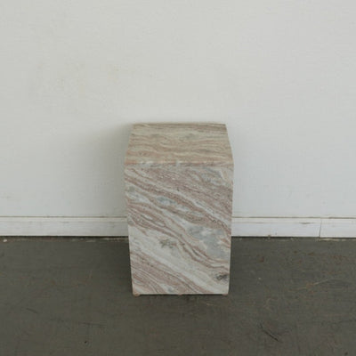 CB2 Tall Marble Side Table