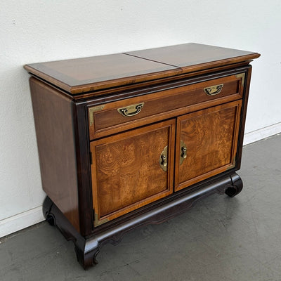 Vintage Broyhill Ming Dynasty Premier Collection Flip-Top Buffet Bar Cabinet