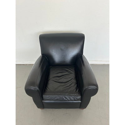 Pottery Barn Manhattan Roll Arm Leather Chair