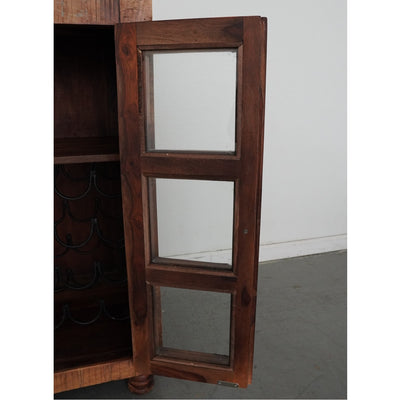 European Reclaimed Wood Wine Cabinet