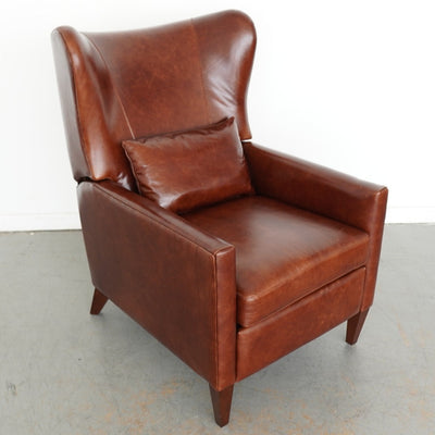 Pottery Barn Champlain Square Arm Leather Recliner