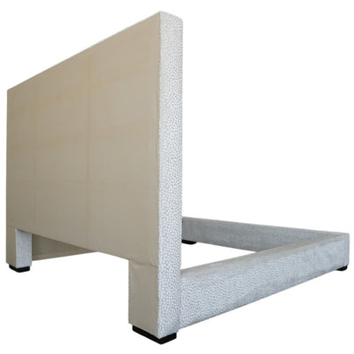 Textured Velvet Upholstered King Bed