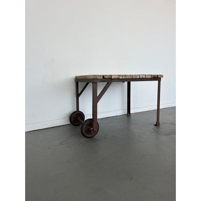 Antique Industrial Rolling Table