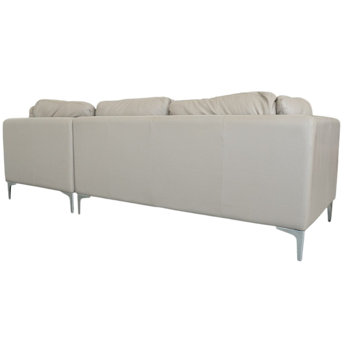 Design Within Reach Albert Leather Sofa with Chaise
