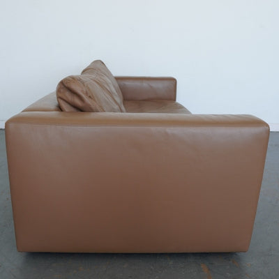 Design Within Reach Reid Leather Sofa & Ottoman