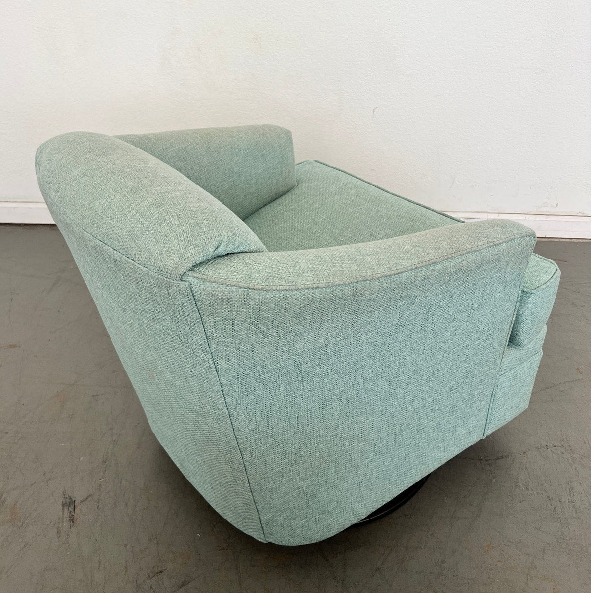 My Coastal Home Aqua Swivel Barrel Chair