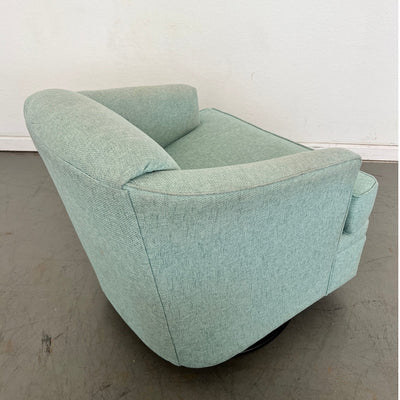 My Coastal Home Aqua Swivel Barrel Chair