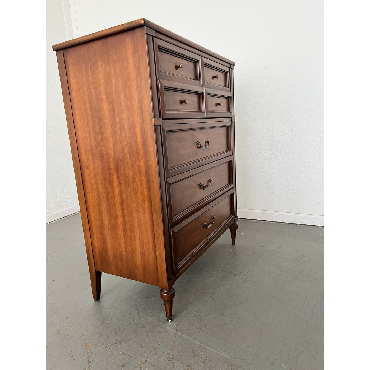 Vintage White Fine Furniture Tall Chest of Drawers