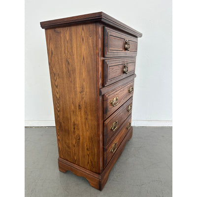 Vintage Broyhill Lenoir House 5-Drawer Oak Dresser