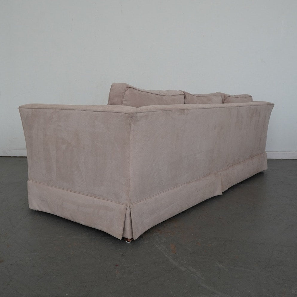 Vintage Drexel Heritage Skirted Suede Sofa
