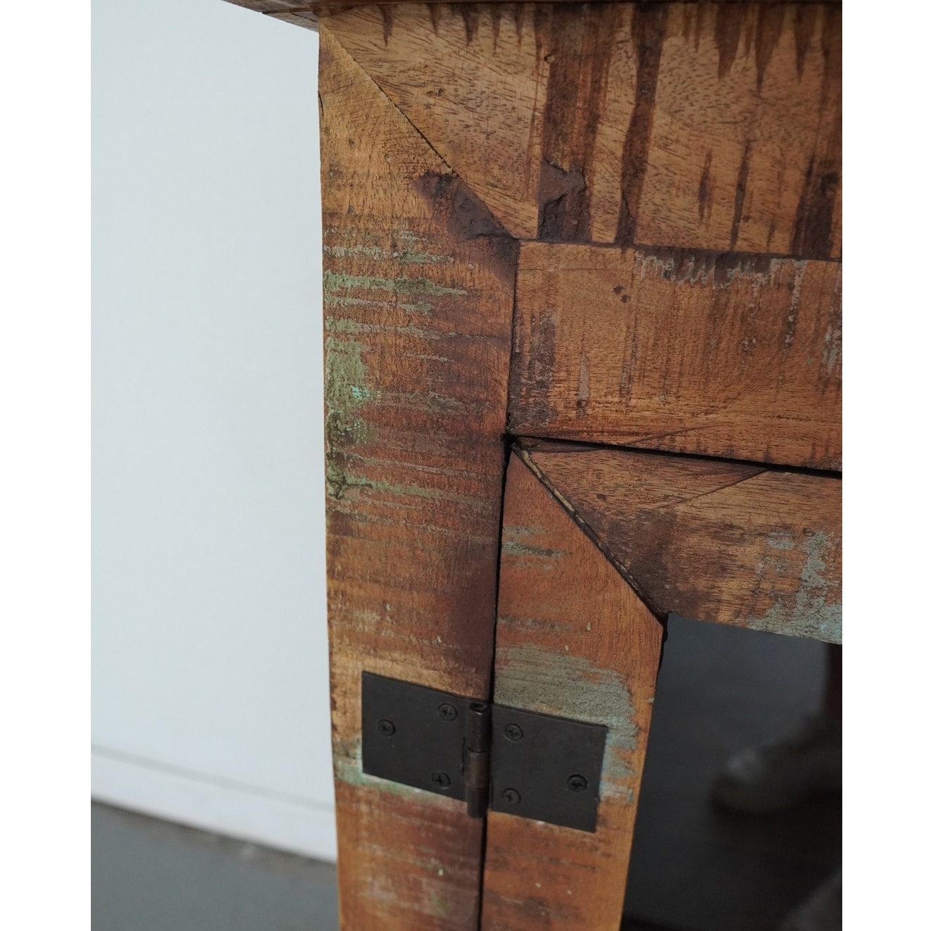 European Reclaimed Wood Wine Cabinet