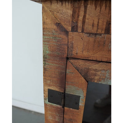 European Reclaimed Wood Wine Cabinet