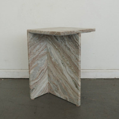 CB2 Tall Marble Side Table