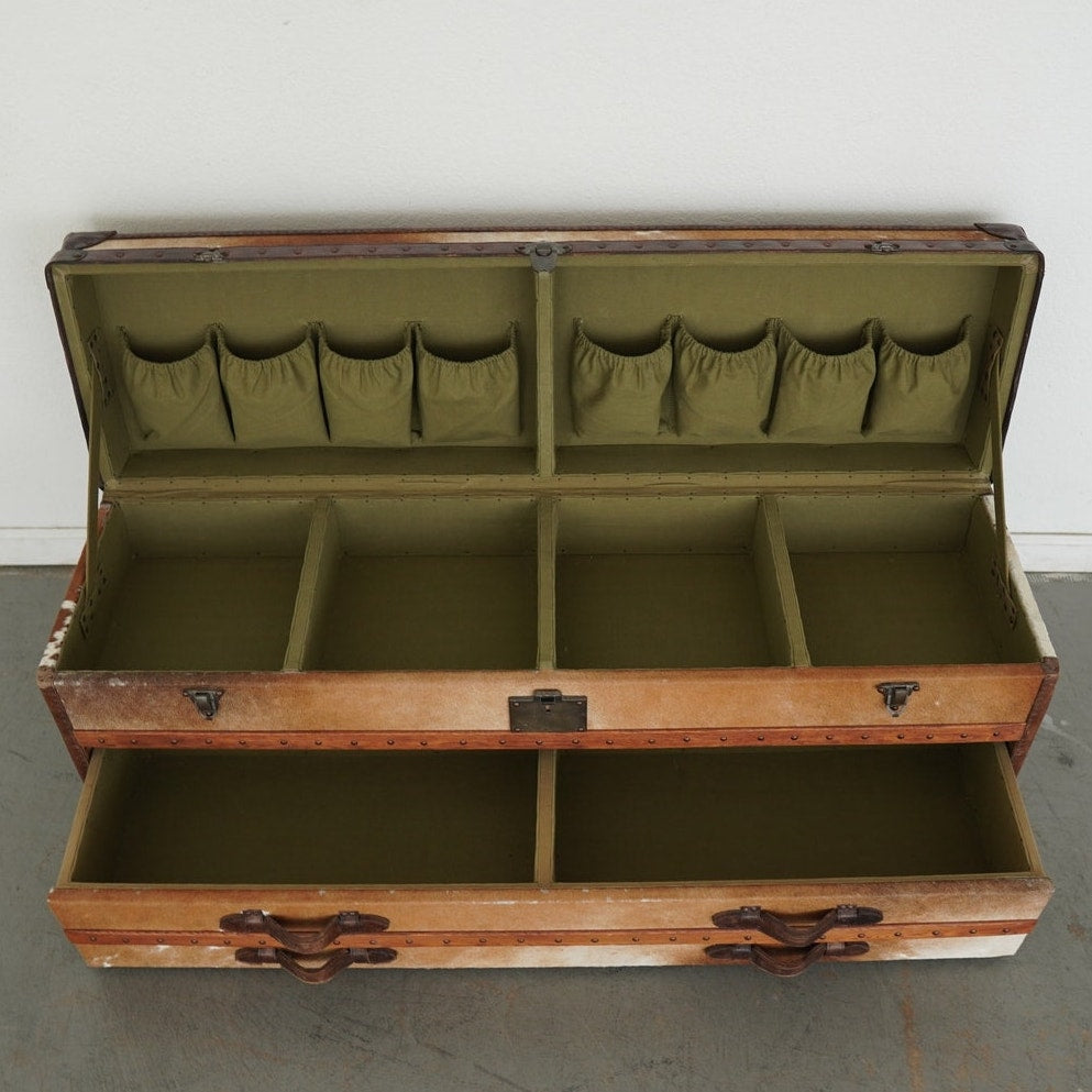 Timothy Oulton Cowhide Harrow Trunk