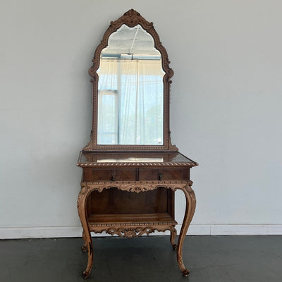 Antique French Rococo Revival Vanity with Mirror