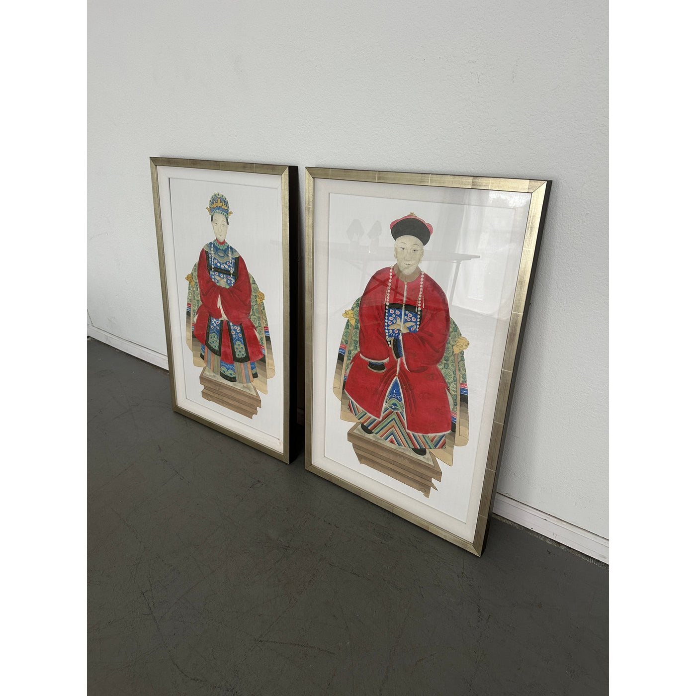 Neiman Marcus Regal Asian Figure Statuette Print I & II (Set of 2)