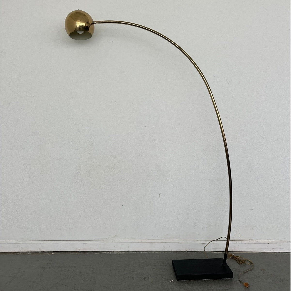 Vintage Mid-Century Brass Arc Floor Lamp