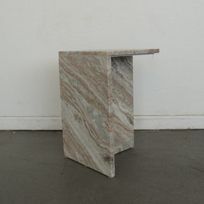 CB2 Tall Marble Side Table