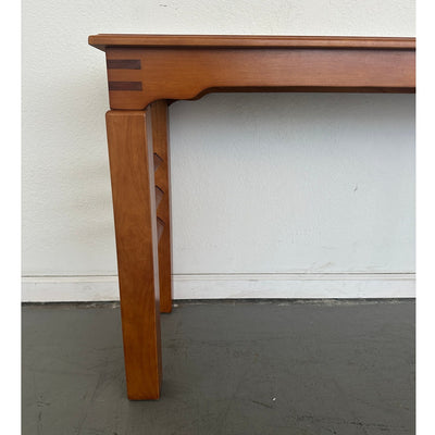Mixed Wood Console Table with Inlay Top