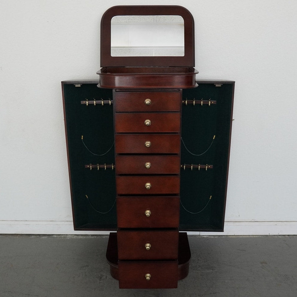 Powell Mahogany Finish Jewelry Armoire