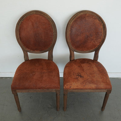 RH Vintage French Round Dining Chairs (Set of 6)