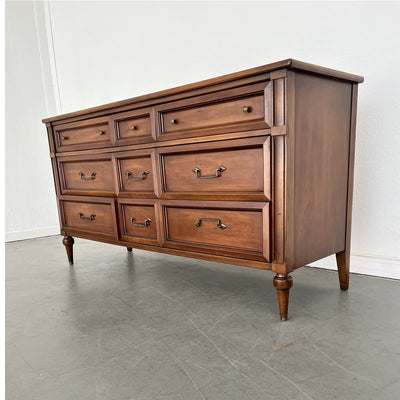 Vintage White Fine Furniture Chest of Drawers with Mirror