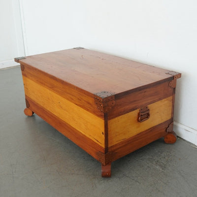 Vintage Rustic Pine Blanket Chest