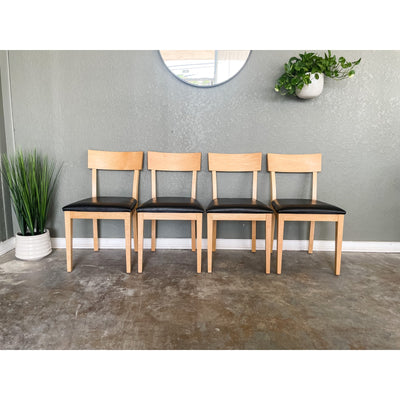 Room and Board Doyle Chairs w/ Leather Seats (Set of 4)