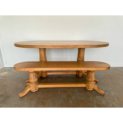 James + James Thaden Oval Dining Table & Bench