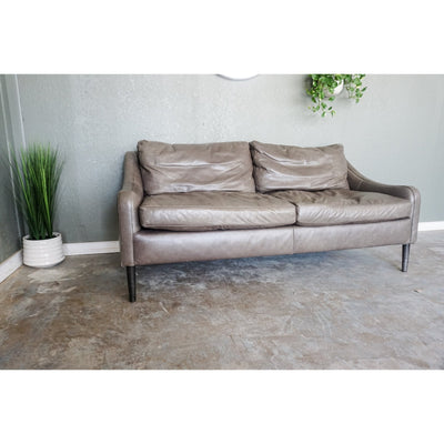 West Elm Hamilton Custom Leather Sofa